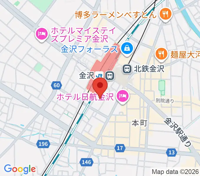 石川県立音楽堂の地図