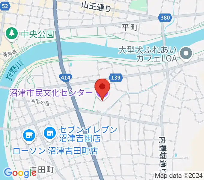 沼津市民文化センターの地図