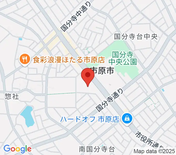 市原市市民会館の地図
