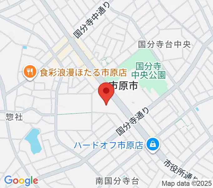 市原市市民会館の地図