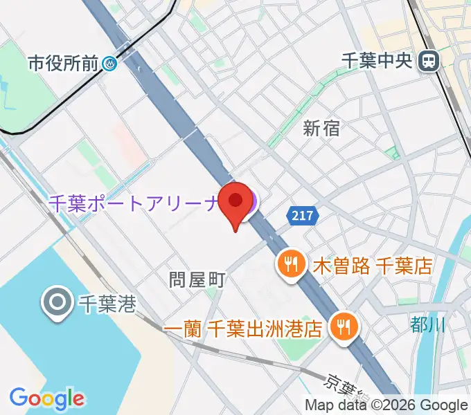 千葉ポートアリーナの地図