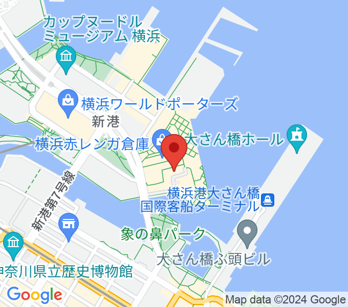 横浜赤レンガ倉庫1号館の場所