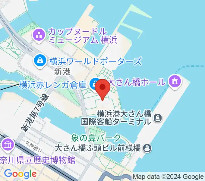 横浜赤レンガ倉庫1号館の地図