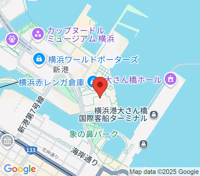 横浜赤レンガ倉庫1号館の地図