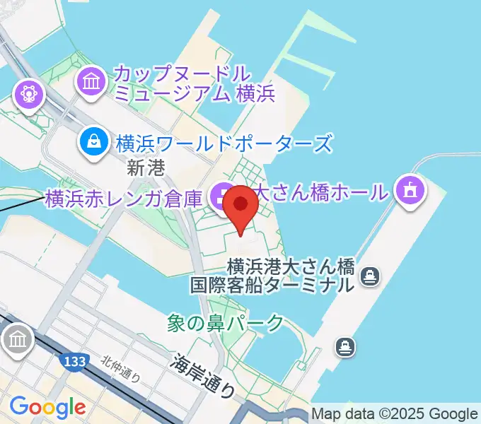 横浜赤レンガ倉庫1号館の地図