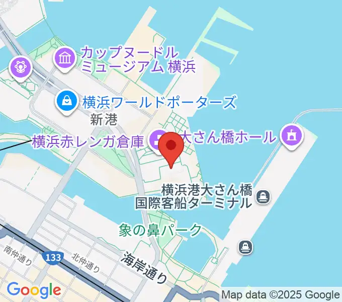 横浜赤レンガ倉庫1号館の地図