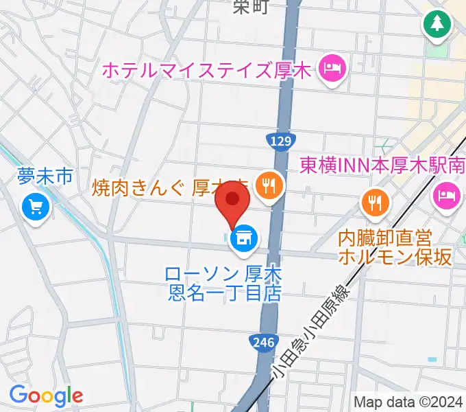 厚木市文化会館の地図