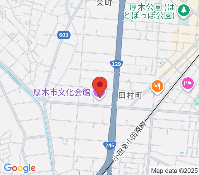 厚木市文化会館の地図