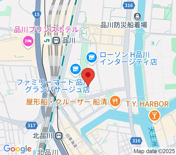 品川インターシティホールの地図