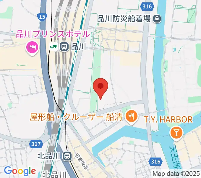 品川インターシティホールの地図