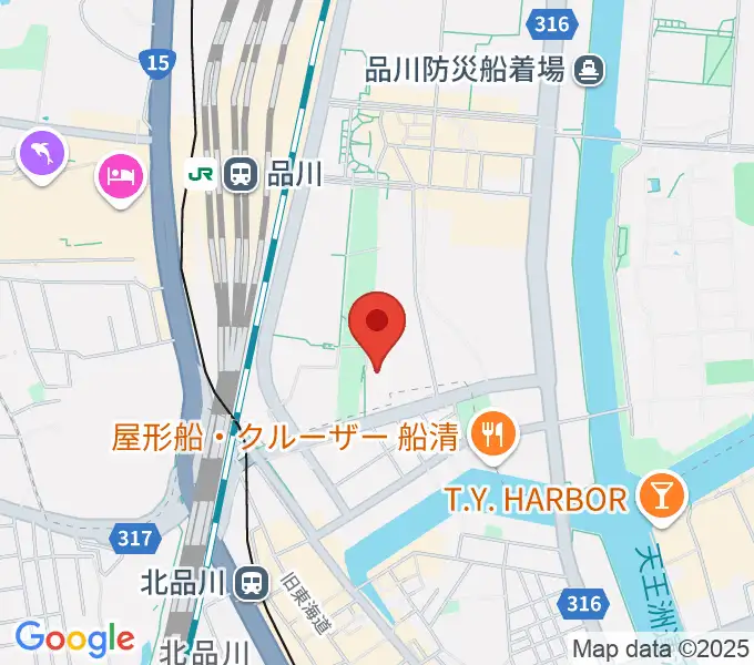 品川インターシティホールの地図