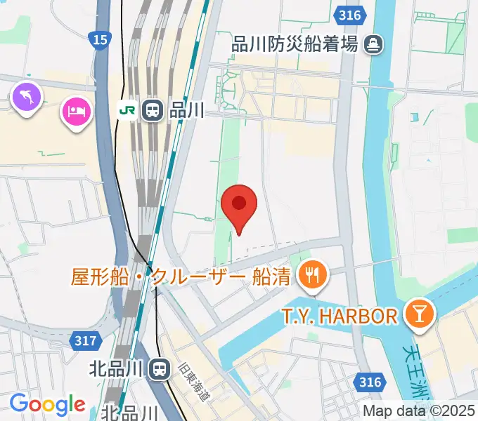品川インターシティホールの地図