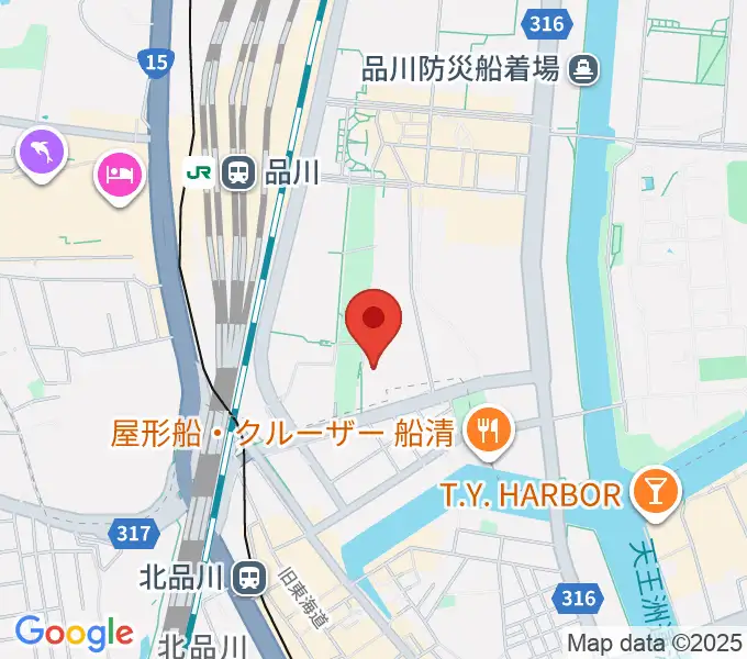 品川インターシティホールの地図