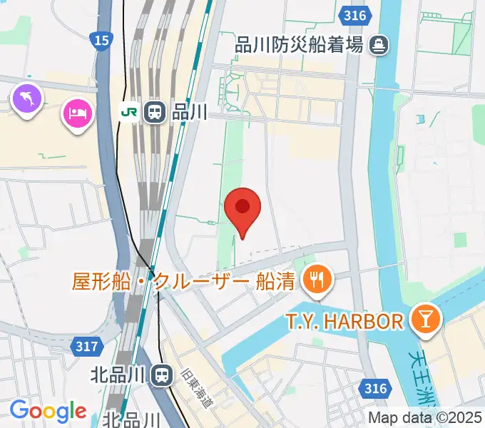 品川インターシティホールの地図