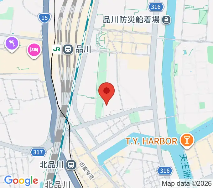 品川インターシティホールの地図