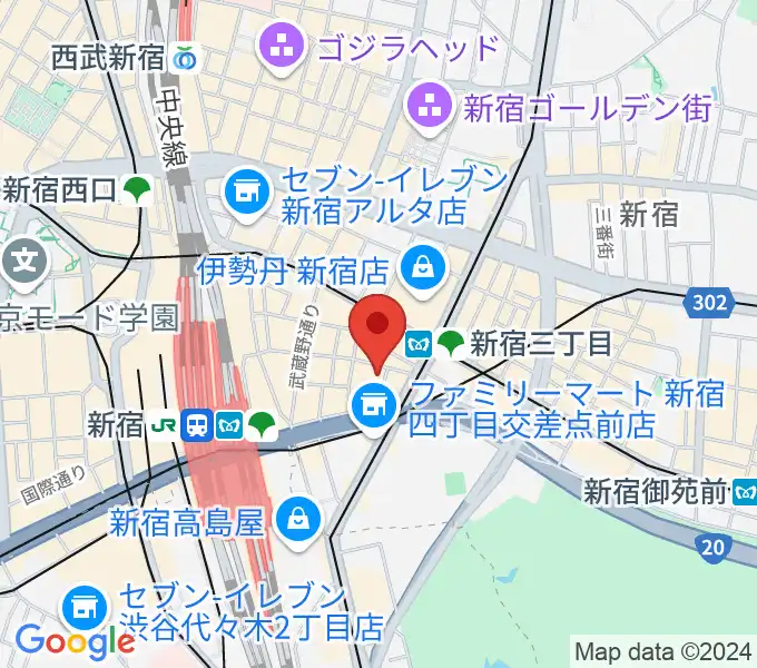 新宿シアターモリエールの地図