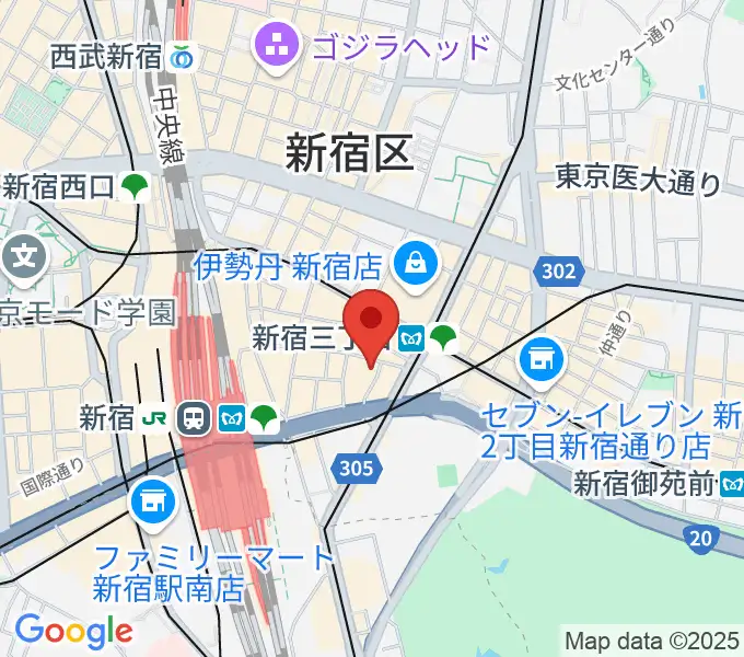 新宿シアターモリエールの地図