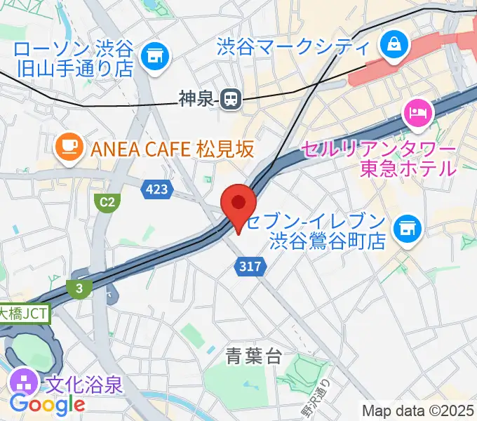ベルサール渋谷ガーデンの地図