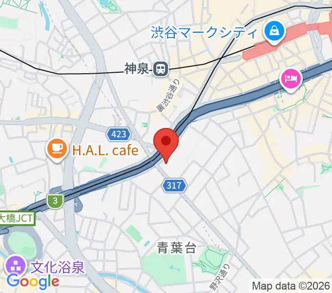 ベルサール渋谷ガーデンの地図