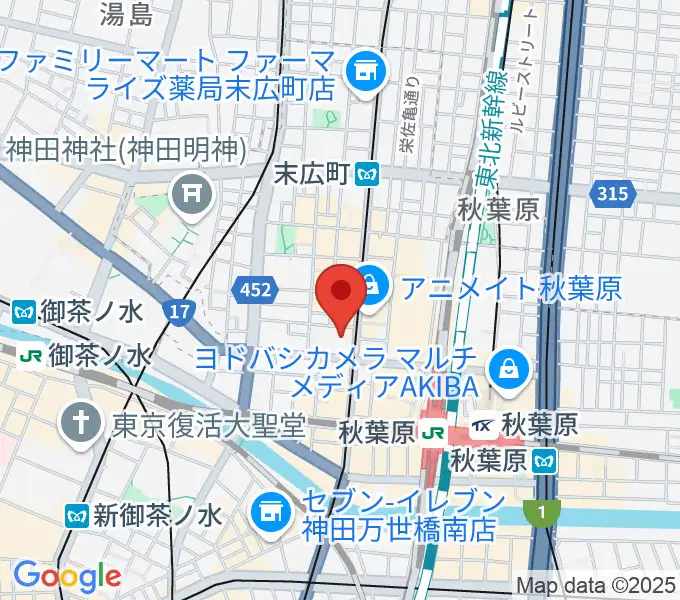 ベルサール秋葉原の地図