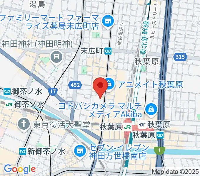 ベルサール秋葉原の地図