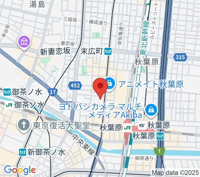 ベルサール秋葉原の地図