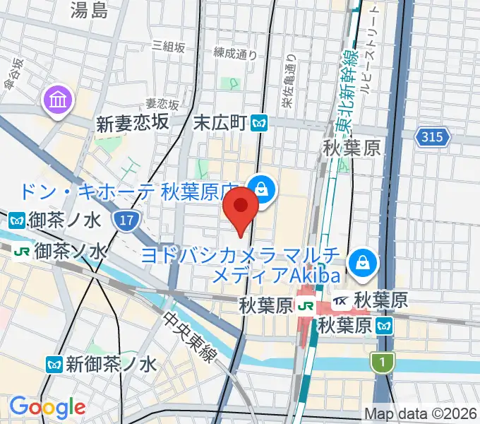 ベルサール秋葉原の地図