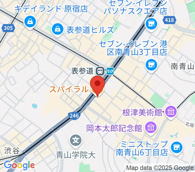 表参道スパイラルホールの地図
