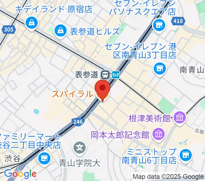表参道スパイラルホールの地図