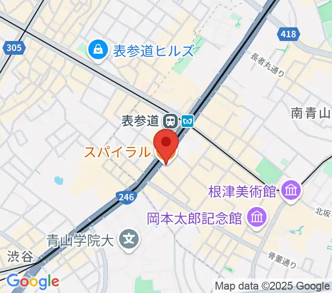 表参道スパイラルホールの地図