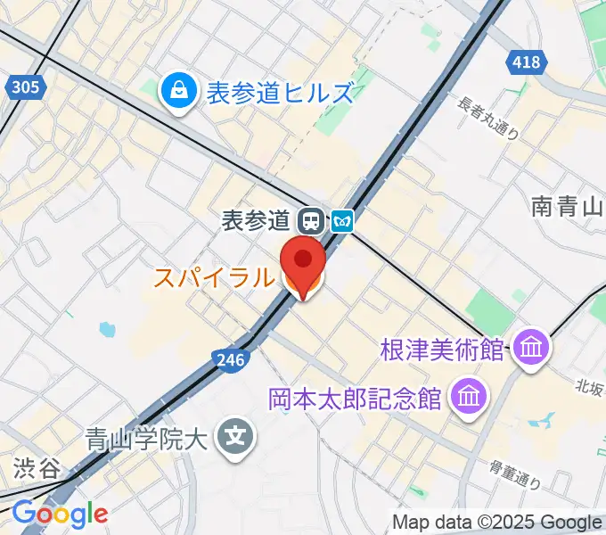 表参道スパイラルホールの地図