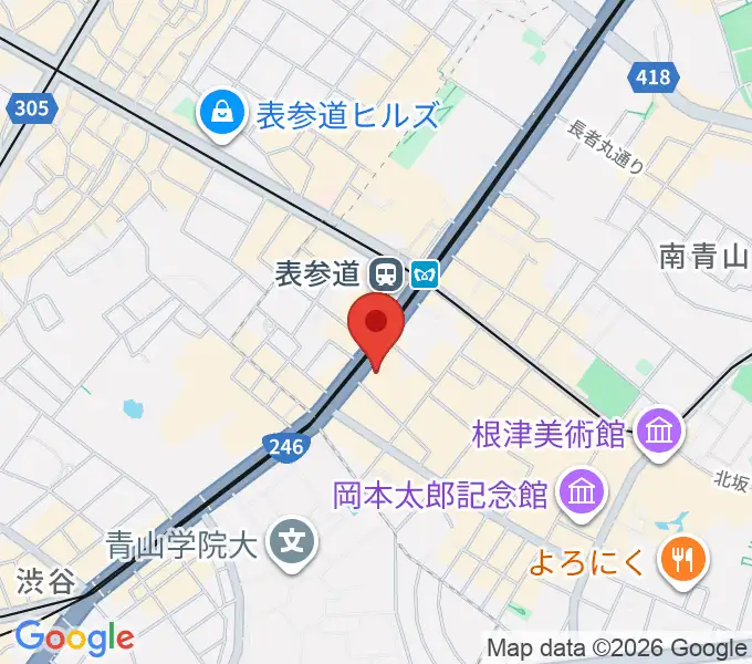 表参道スパイラルホールの地図