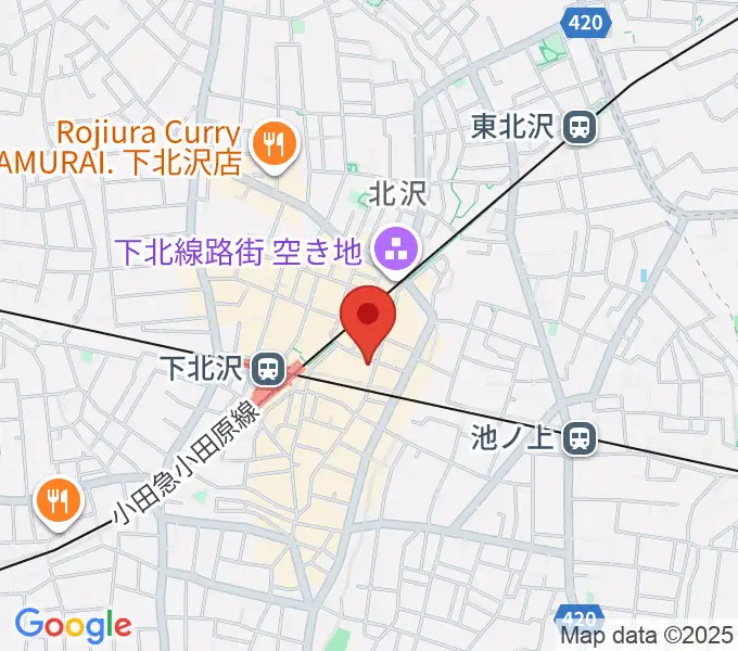 小劇場楽園の地図