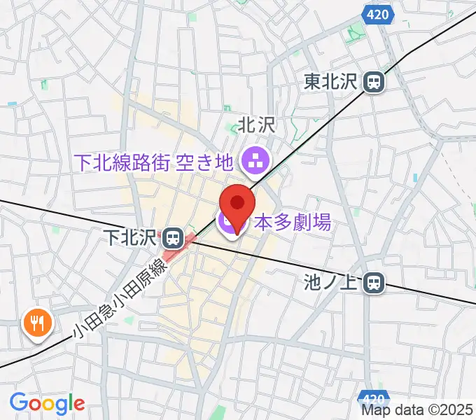 小劇場楽園の地図