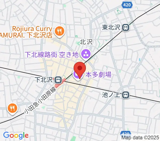 小劇場楽園の地図