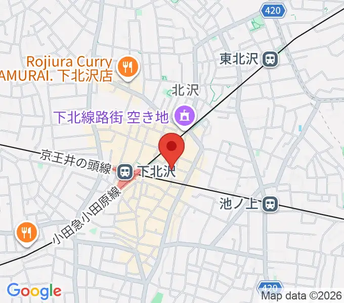 小劇場楽園の地図