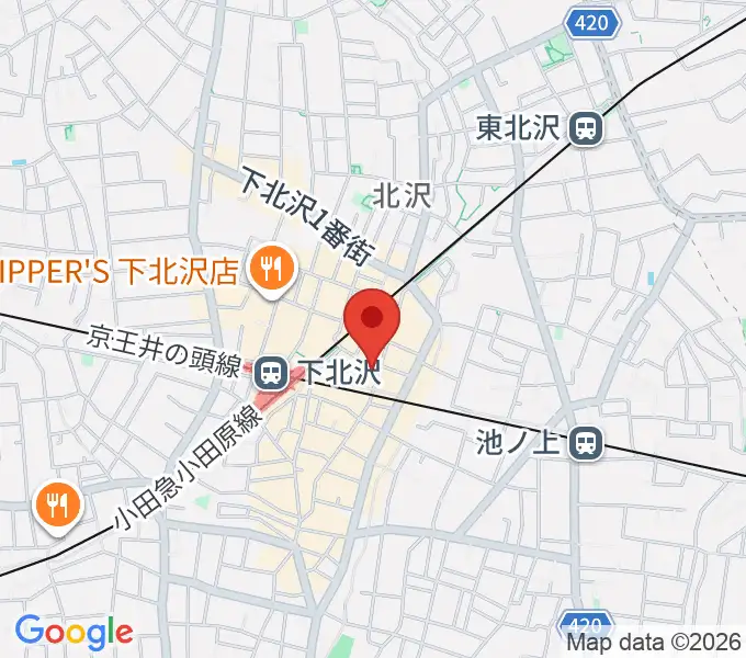小劇場楽園の地図