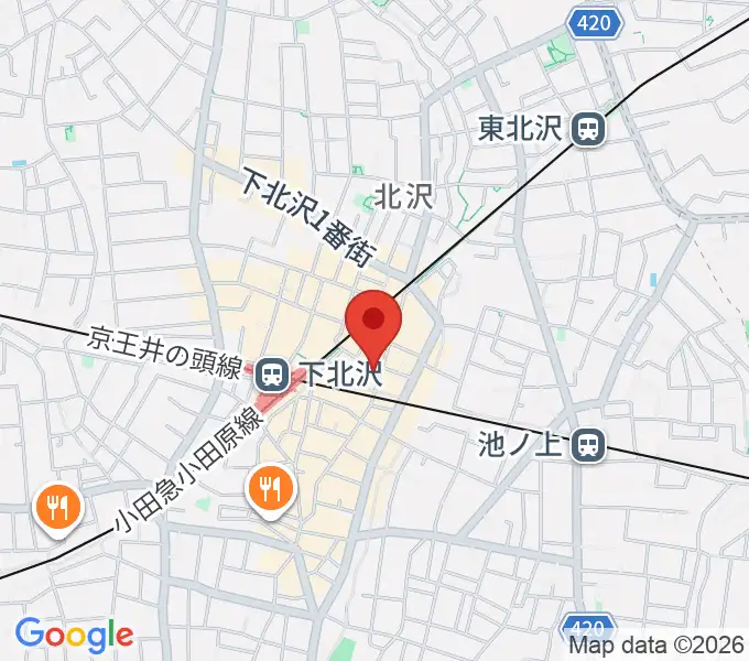 小劇場楽園の地図