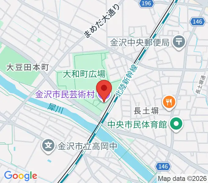 金沢市民芸術村の地図