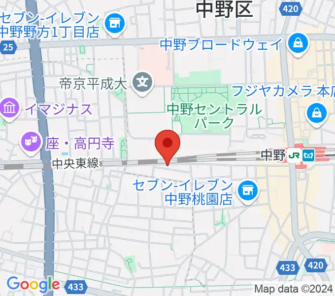 テルプシコールの地図