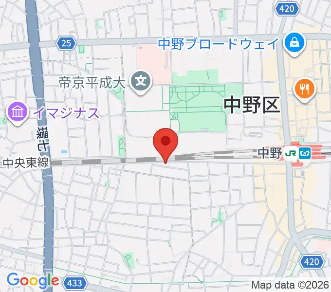テルプシコールの地図
