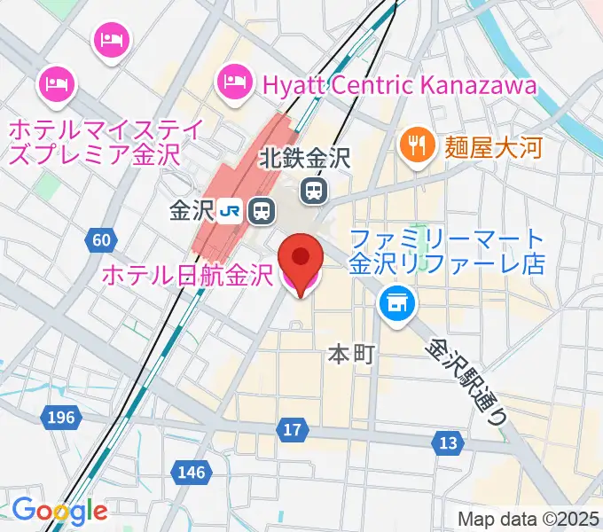 金沢市アートホールの地図