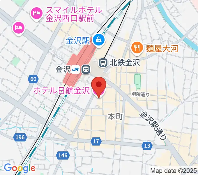 金沢市アートホールの地図