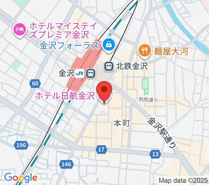 金沢市アートホールの地図