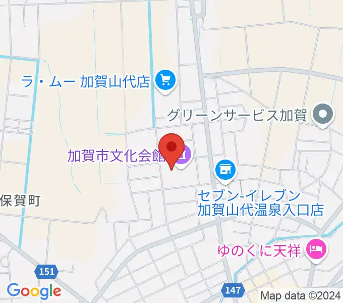 加賀市文化会館の地図