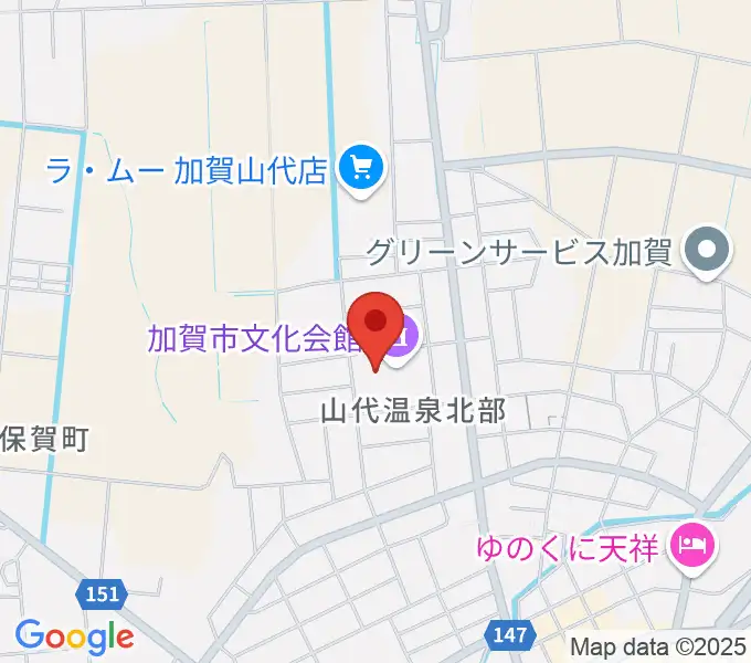 加賀市文化会館の地図