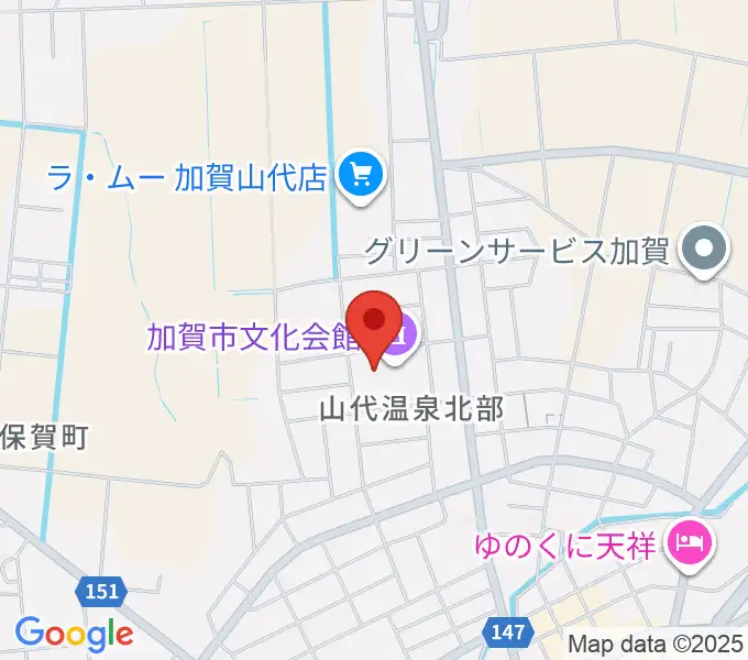 加賀市文化会館の地図