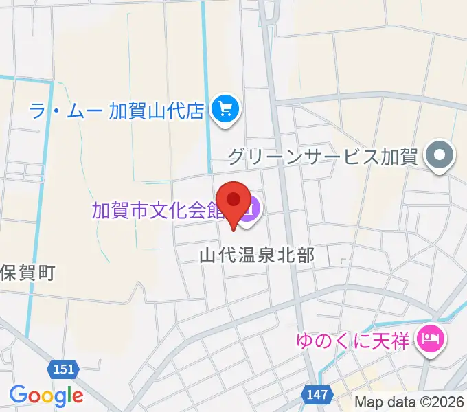 加賀市文化会館の地図