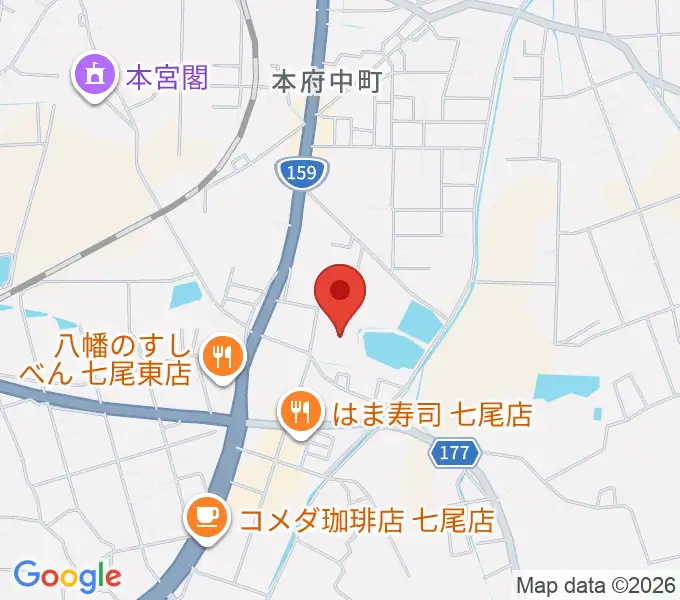 七尾市文化ホールの地図