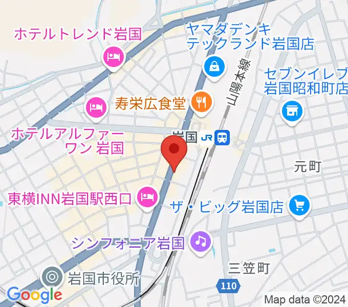 岩国ロックカントリーの地図